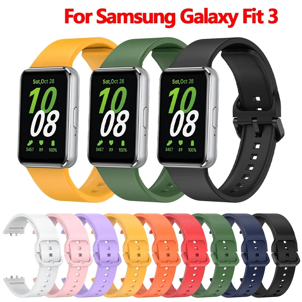 Silicone Strap For Samsung Galaxy Fit 3 Watch Bracelet Replacement