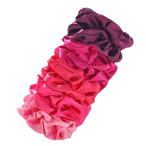 25/10//6pcs Satin Scrunchies Girls Elastic Hair Band Ponytail Holder