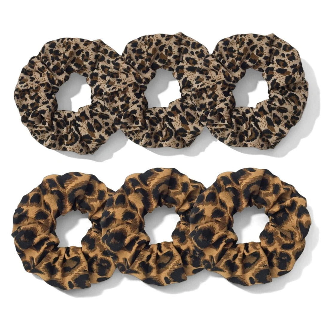 1/3/6pcs Leopard Print Scrunchies Hair Tie Rope hair Band Ponytail