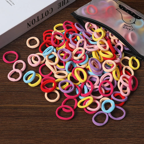 50/100Pcs Hair Bands for Children Colorful Nylon Scrunchie Hair Ties