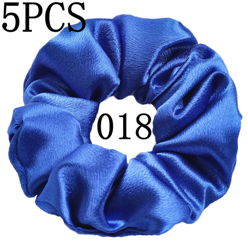 10/5pcs/lot Accessoires Women Girls Silky Satin Hair Scrunchies Solid