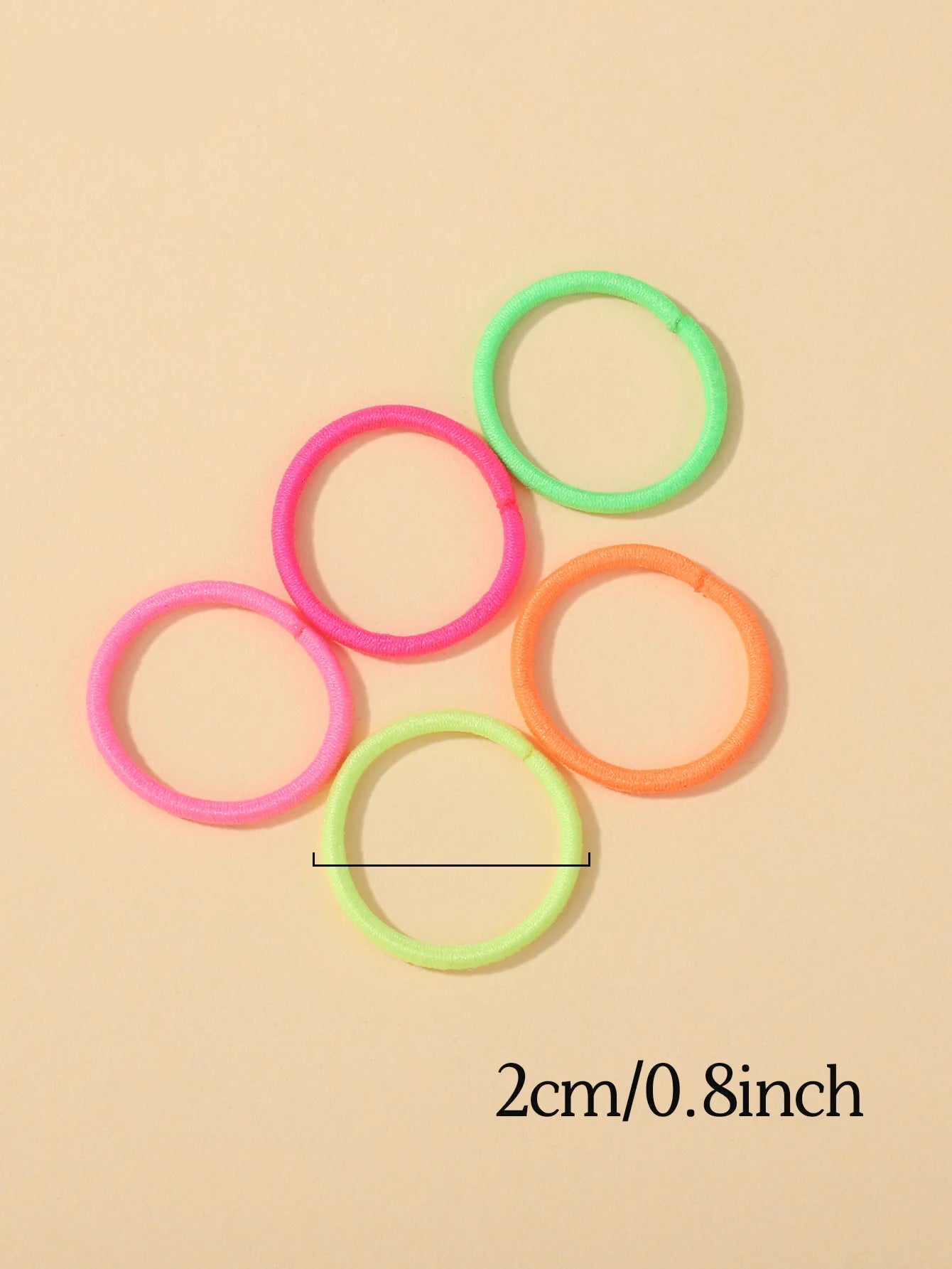 100 Pcs/Lot 2cm Hair Ties Gum Colorful Nylon Rubber Band Rope Doll