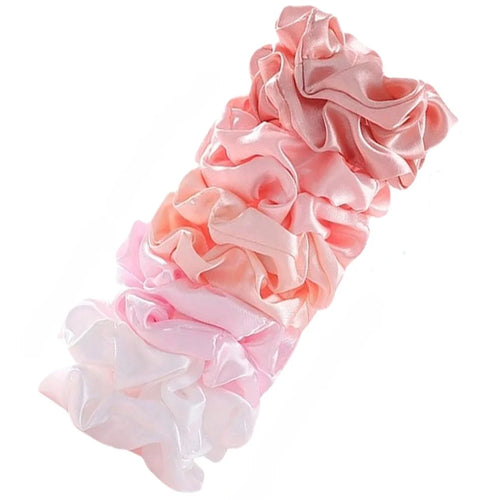 25/10//6pcs Satin Scrunchies Girls Elastic Hair Band Ponytail Holder