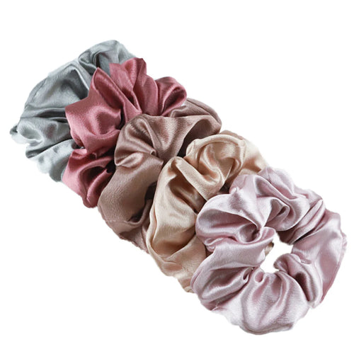 10/5pcs/lot Accessoires Women Girls Silky Satin Hair Scrunchies Solid