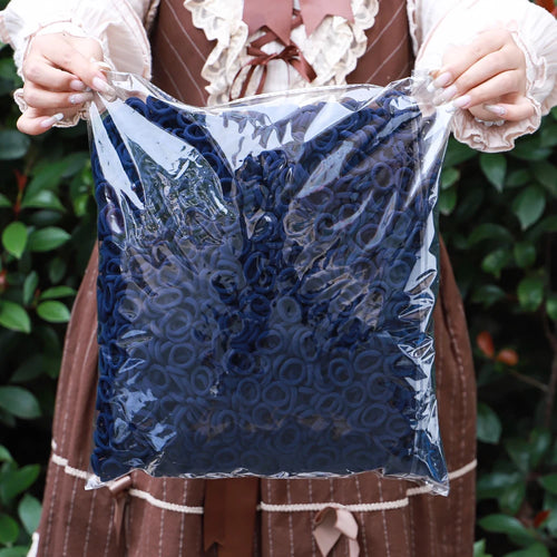 50PCS Colorful Basic Nylon Ealstic Hair Ties for Girls Ponytail Hold