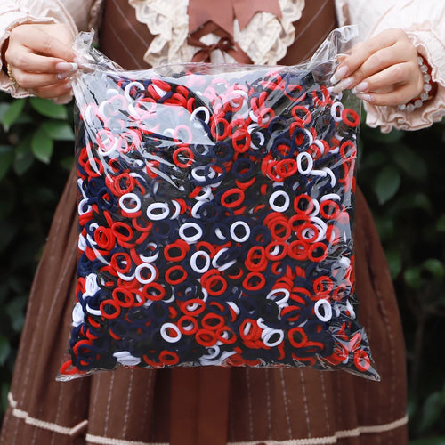 50PCS Colorful Basic Nylon Ealstic Hair Ties for Girls Ponytail Hold