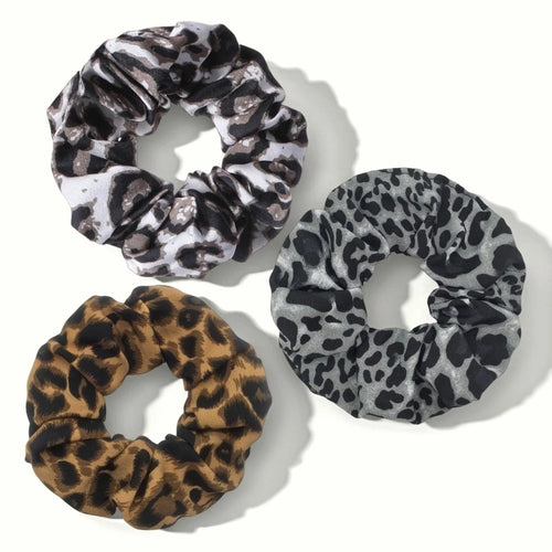 1/3/6pcs Leopard Print Scrunchies Hair Tie Rope hair Band Ponytail